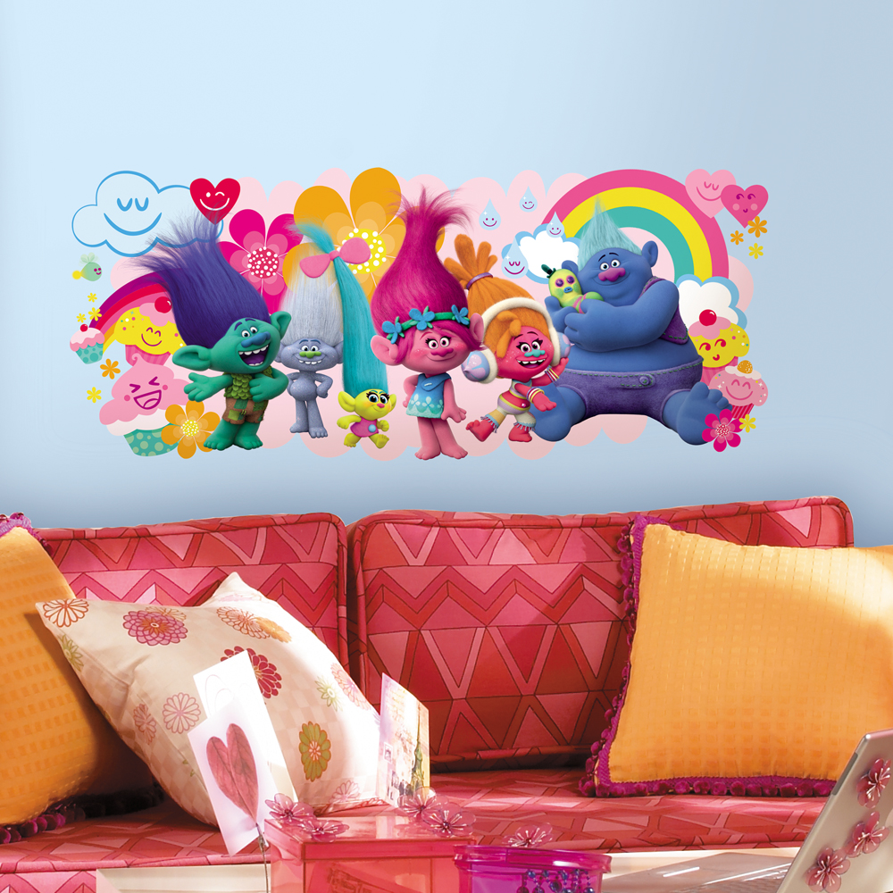 RM - TROLLS MOVIE PEEL AND STICK GIANT WALL DECALS