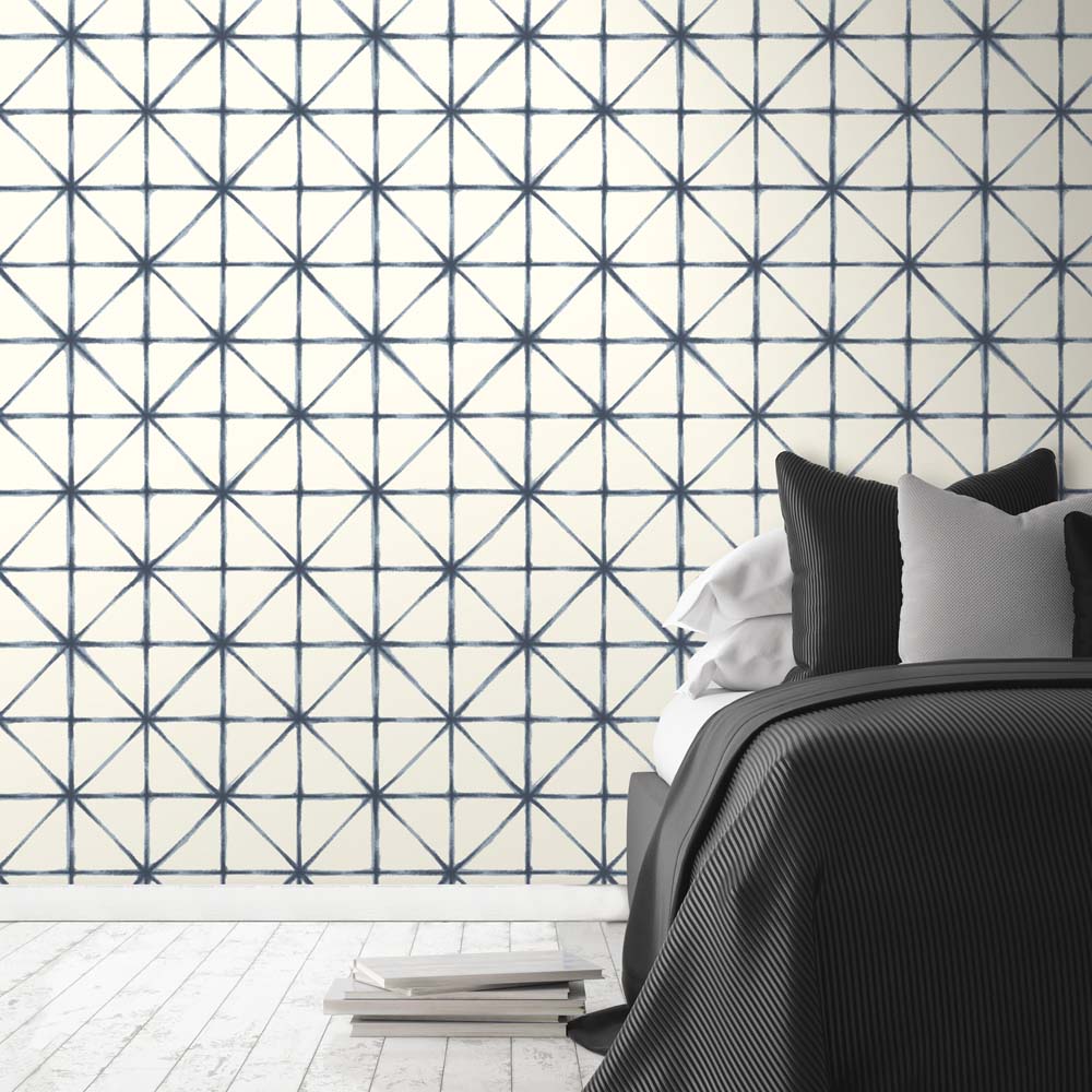 RM - PEEL & STICK Wallpaper - Moderne geometrische Linien Blau