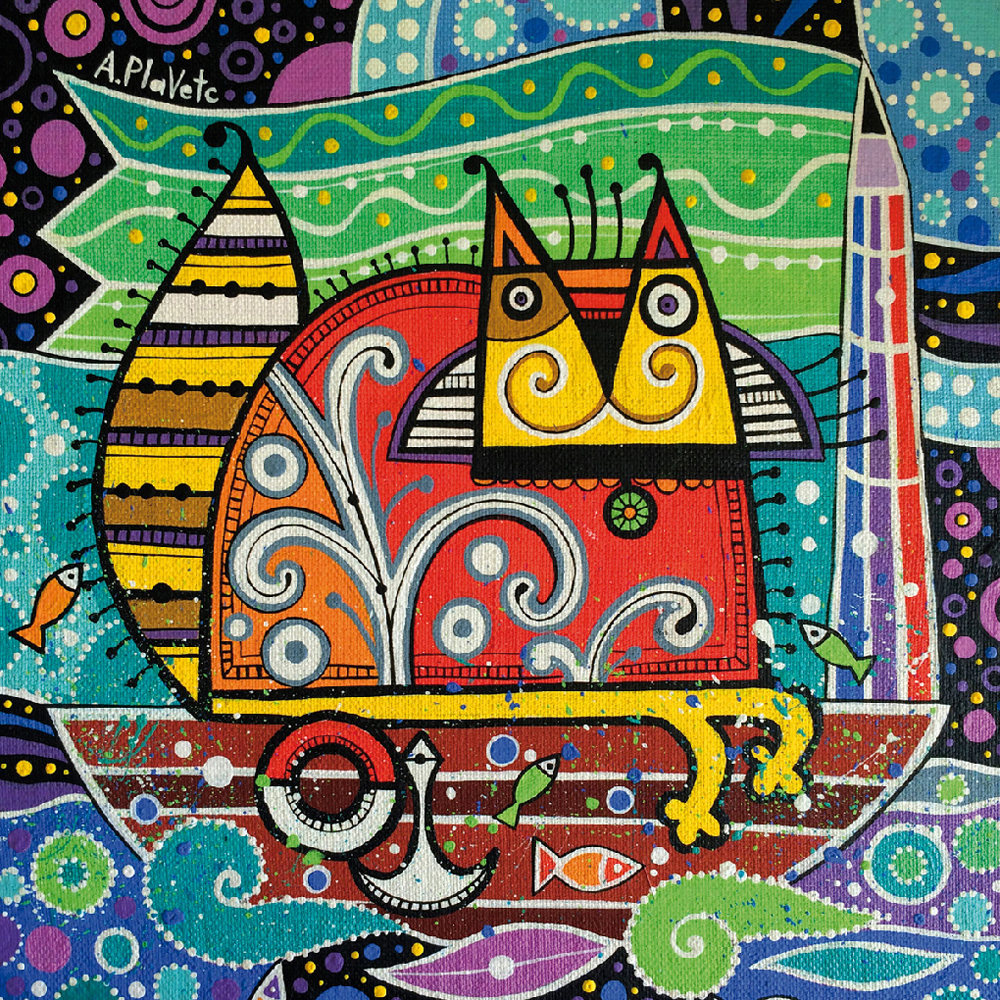 DaVICI Puzzle - Eine Katze auf See