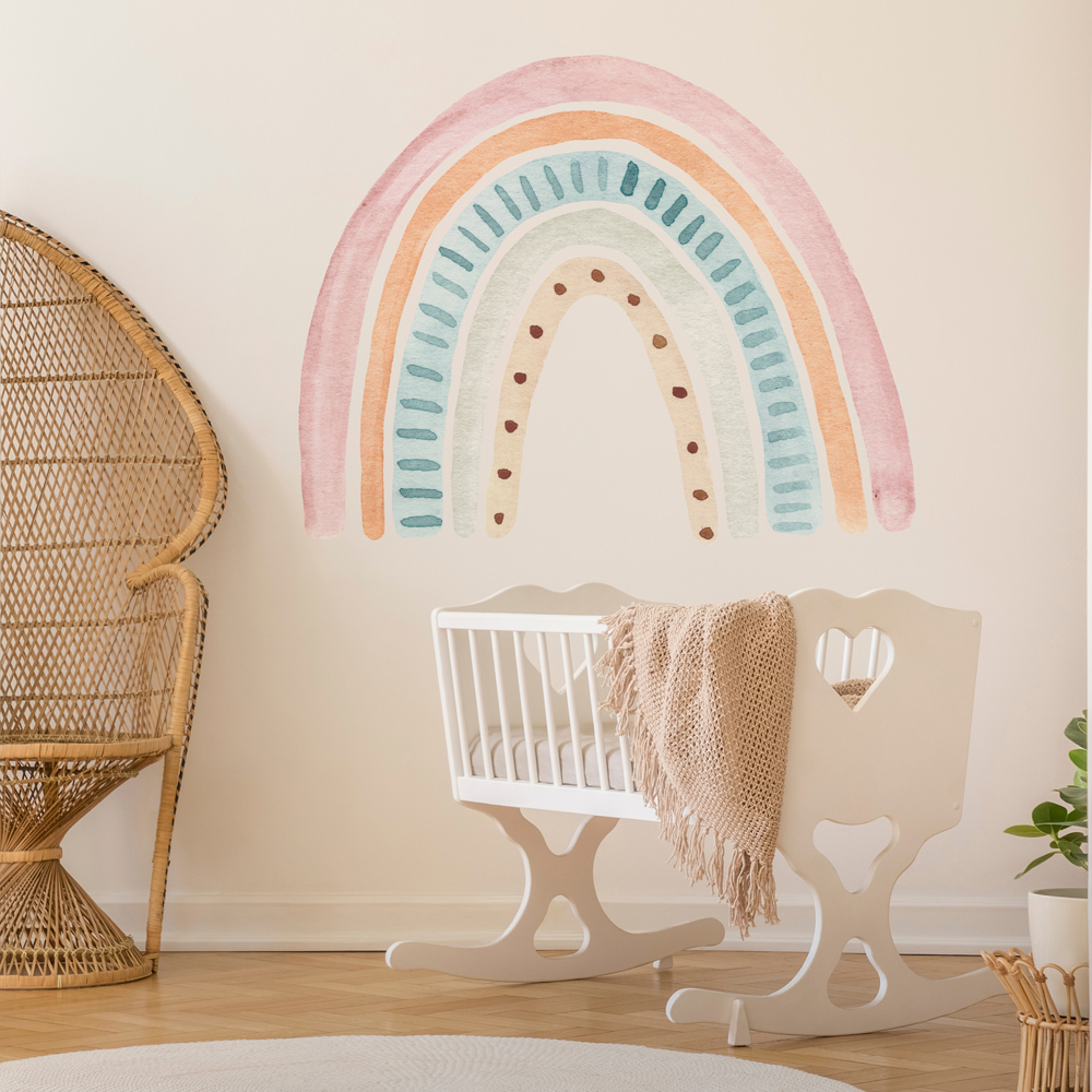 RM - WATERCOLOR RAINBOW PEEL AND STICK XL GIANT WALL DECAL