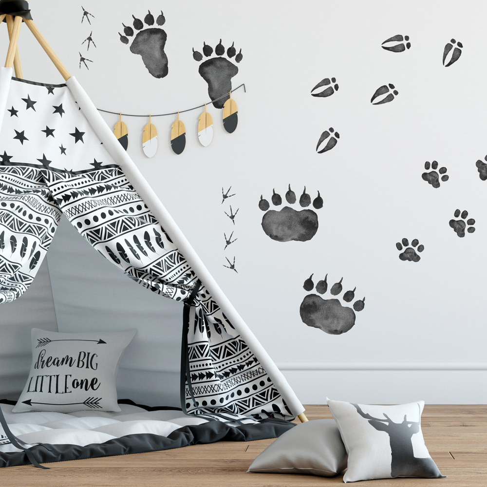 RM - ANIMAL TRACKS PEEL AND STICK WALL DECALS RM - ANIMAL TRACKS PEEL AND STICK WALL DECALS