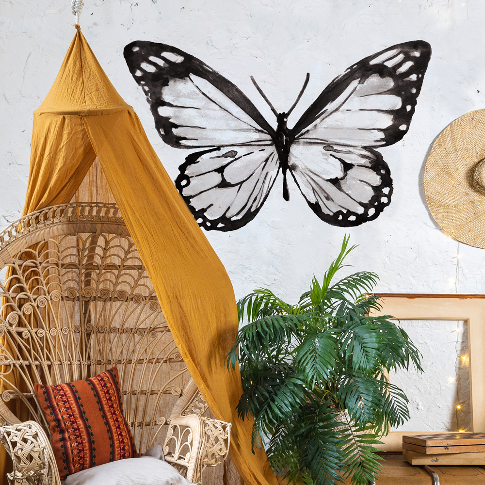 RM - WATERCOLOR BUTTERFLY PEEL AND STICK XL GIANT WALL DECALS