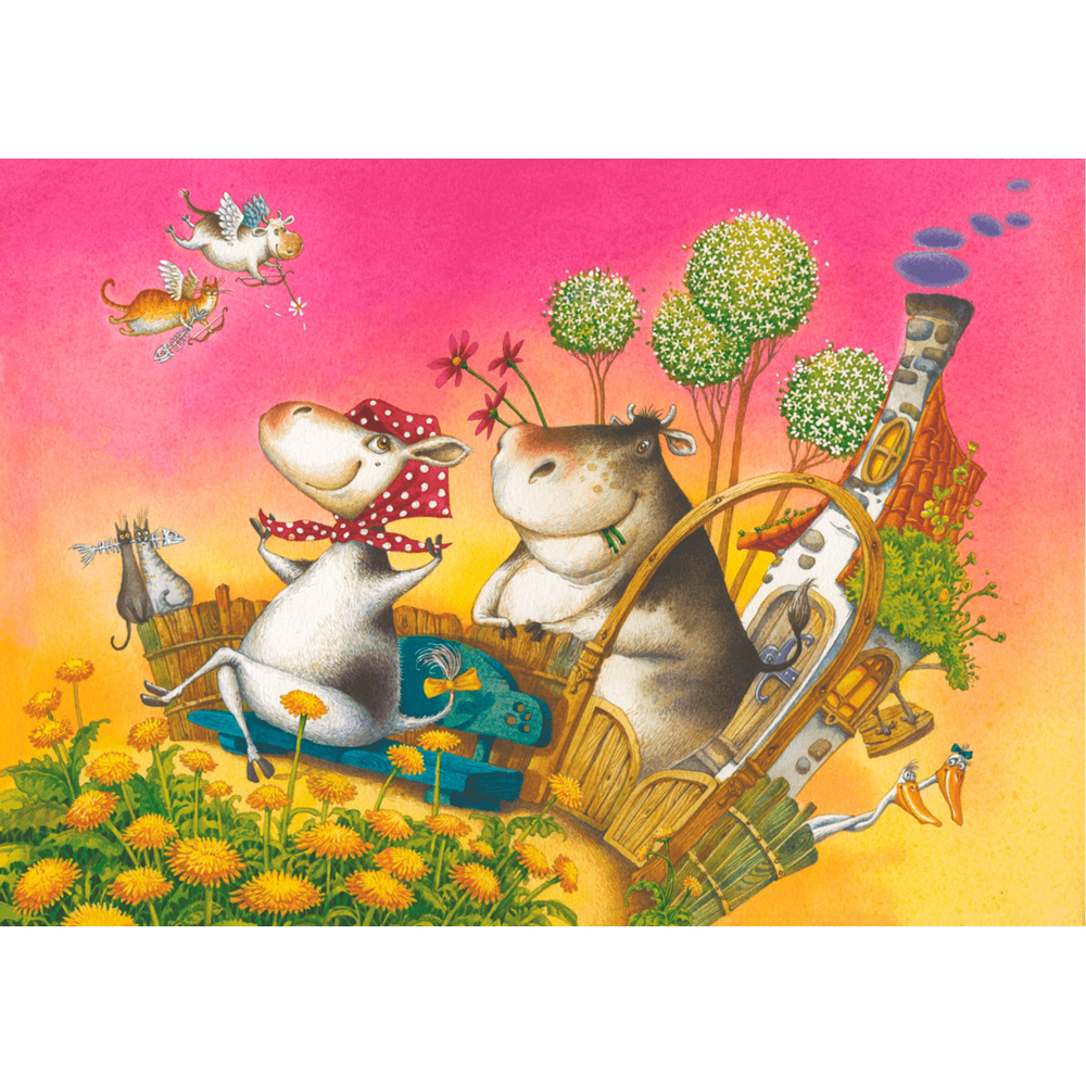 DaVICI Puzzle - Fliegende Kühe DaVICI Puzzle - Fliegende Kühe