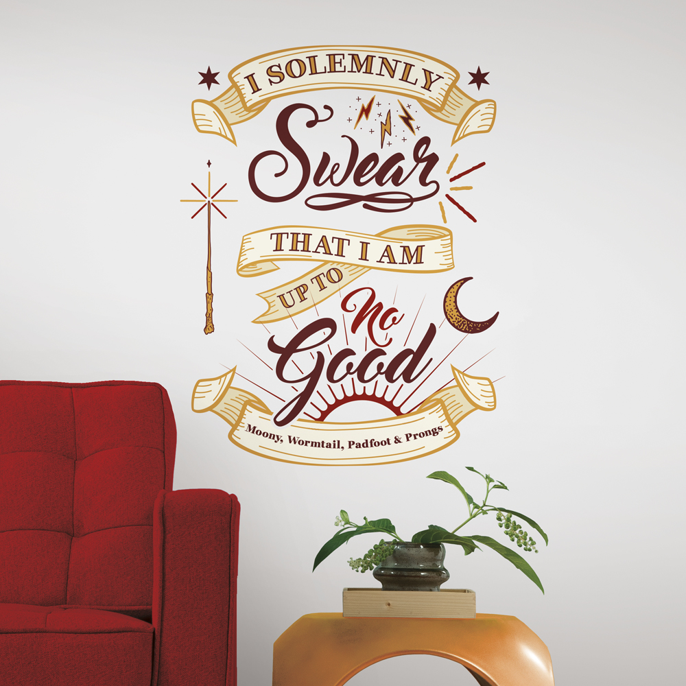 RM - HARRY POTTER MARAUDER'S MAP QUOTE PEEL AND STICK GIANT WALL DECALS