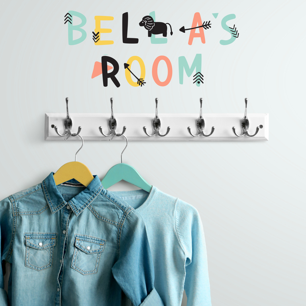 RM - TRIBAL ALPHABET PEEL AND STICK WALL DECALS