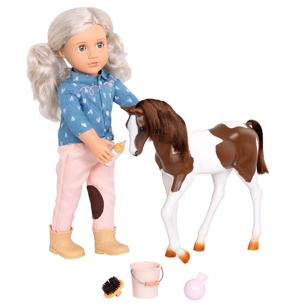 OG - Puppe Yanira 46cm mit Fohlen