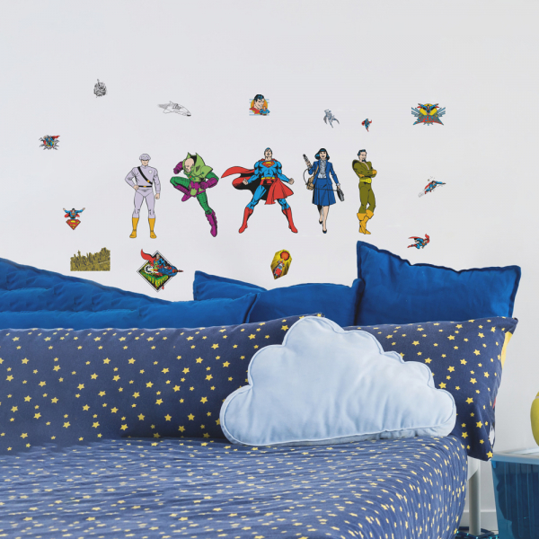 CLASSIC SUPERMAN CHARACTERS PEEL AND STICK WALL DECALS