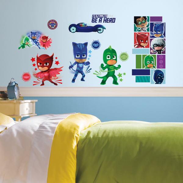 PJ MASKS PEEL AND STICK WALL DECALS