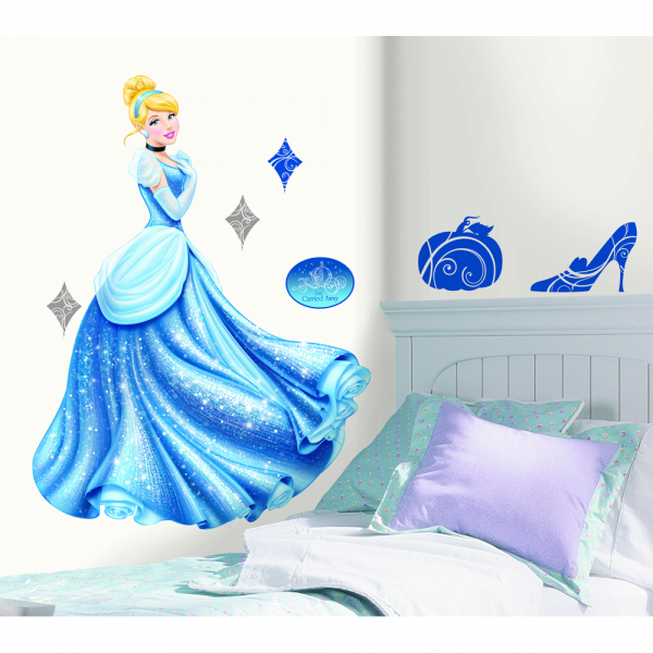 DISNEY PRINCESS - CINDERELLA GLAMOUR PEEL &amp; STICK GIANT WALL DECAL