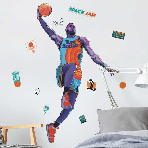 SPACE JAM LEBRON PEEL AND STICK GIANT WALL DECALS