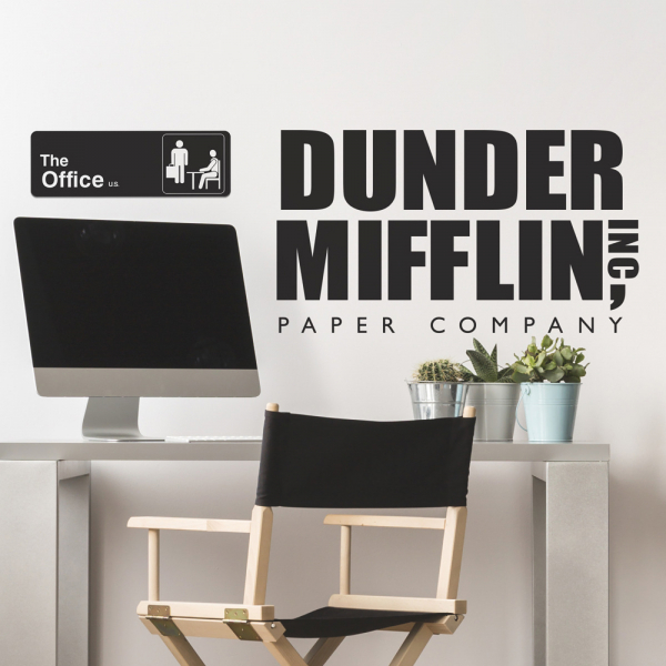 THE OFFICE DUNDER MIFFLIN PEEL AND STICK GIANT WALL DECAL