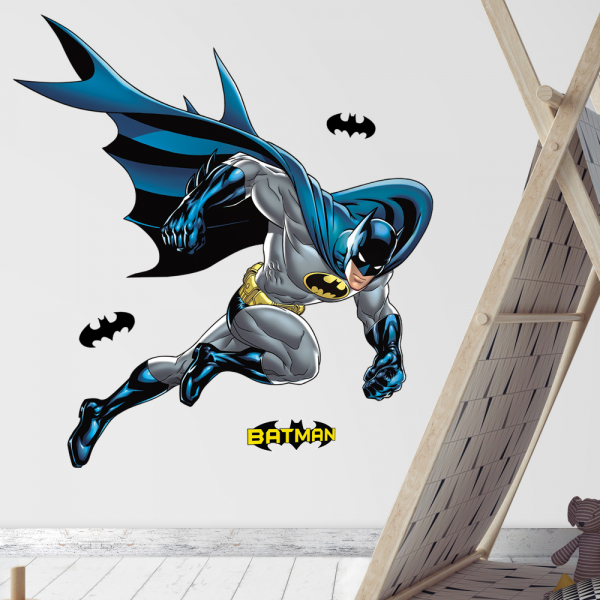 BATMAN BOLD JUSTICE PEEL &amp; STICK GIANT WALL DECAL