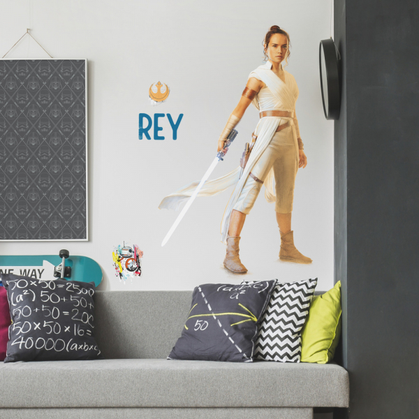 STAR WARS EPISODE IX REY PEEL AND STICK GIANT WALL DECALS