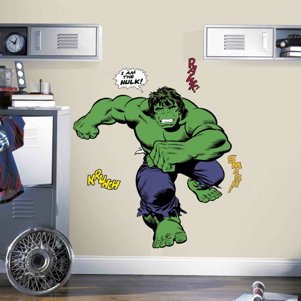 CLASSIC HULK COMIC PEEL AND STICK GIANT WALL DECALS