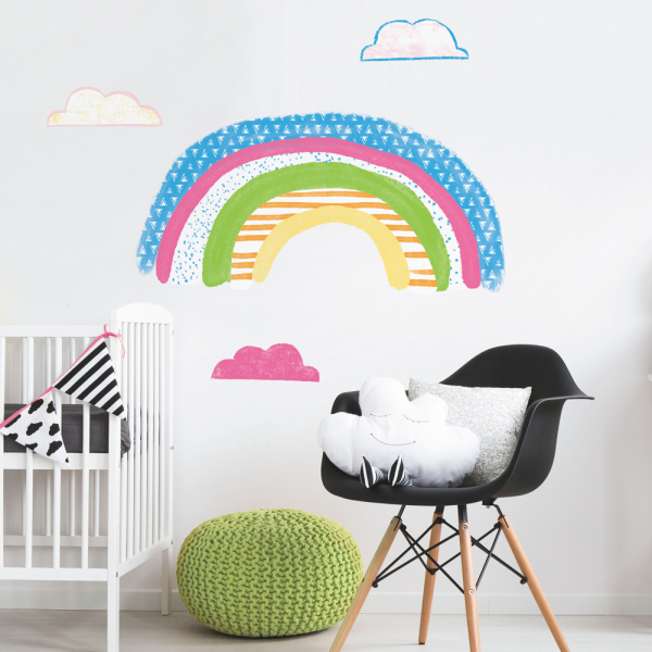 PATTERN RAINBOW PEEL AND STICK GIANT WALL DECALS