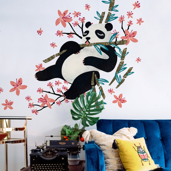 CATCOQ PANDA GIANT PEEL AND STICK WALL DECALS