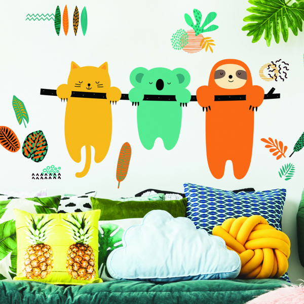 KOALA AND SLOTH PEEL AND STICK GIANT WALL DECALS