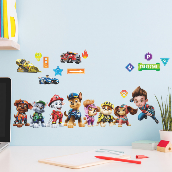 PAW PATROL MOVIE PEEL AND STICK WALL DECALS