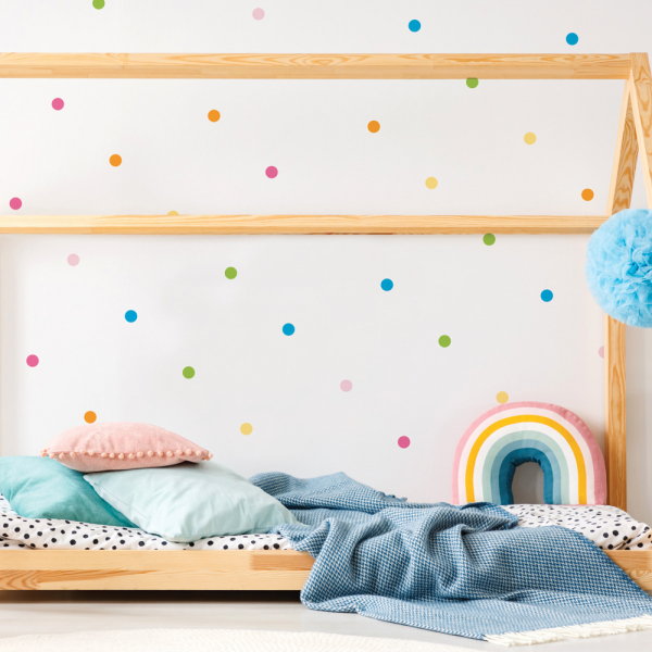 PASTEL DOT PEEL AND STICK WALL DECALS