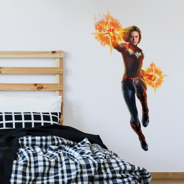 CAPTAIN MARVEL PEEL AND STICK GIANT WALL DECALS