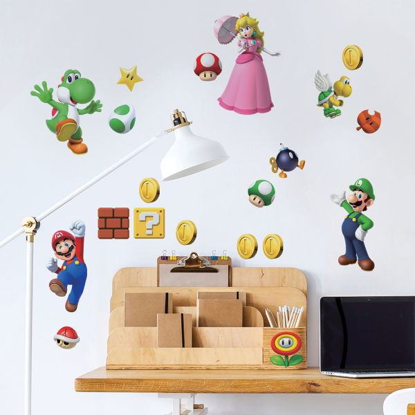 SUPER MARIO BROTHERS PEEL AND STICK WALL DECALS