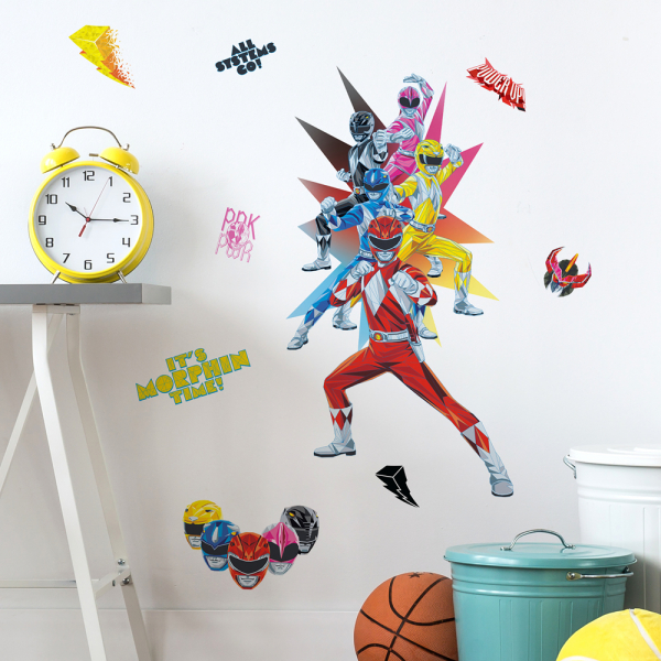 POWER RANGERS PEEL AND STICK GIANT WALL DECAL
