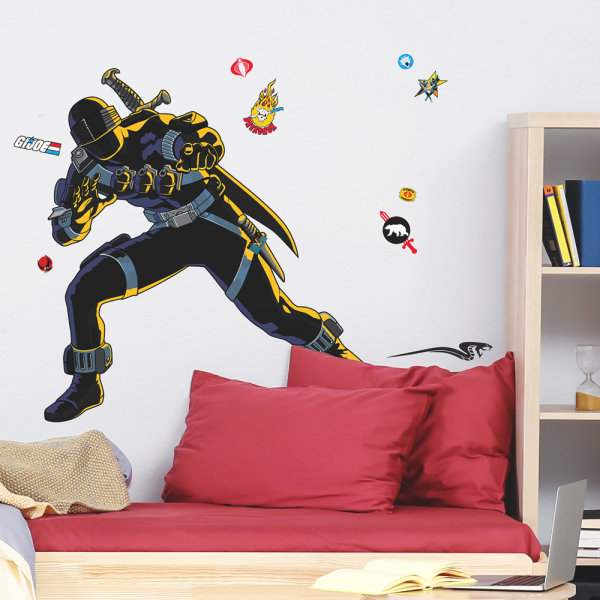 GI JOE RETRO SNAKE EYES PEEL AND STICK GIANT WALL DECALS