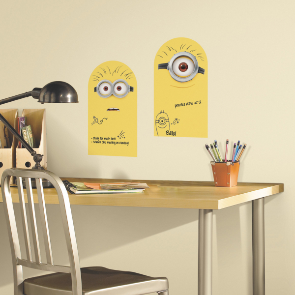 MINION DRY ERASE PEEL AND STICK WALL DECALS