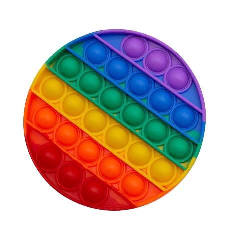 Bubble Fidget - Rund rainbow
