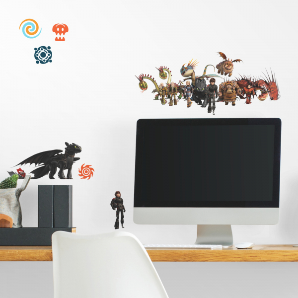 DREAMWORKS DRAGONS PEEL AND STICK WALL DECALS