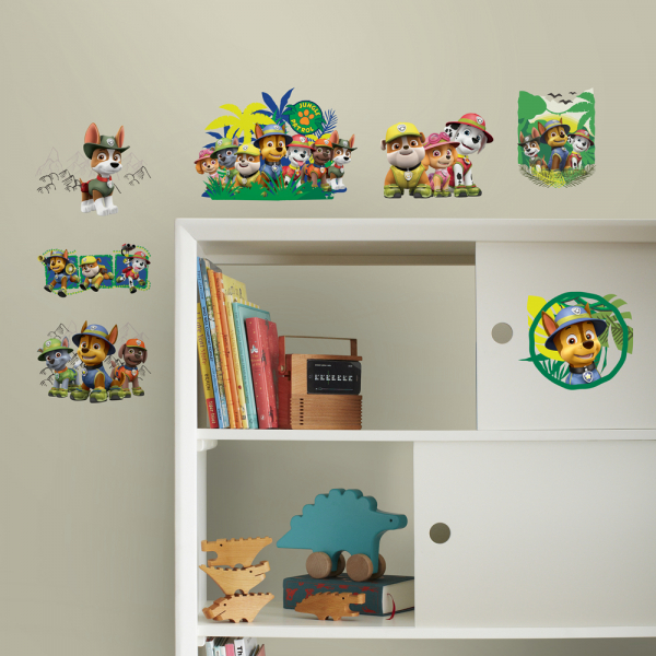 PAW PATROL - JUNGLE PEEL AND STICK WALL DECALS