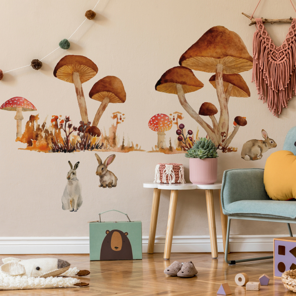MUSHROOM GIANT PEEL AND STICK XL GIANT WALL DECALS