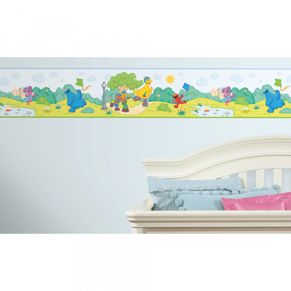 SESAME STREET PEEL AND STICK WALLPAPER BORDER