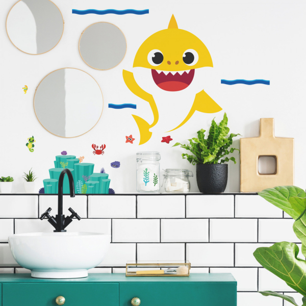 BABY SHARK PEEL AND STICK GIANT WALL DECALS