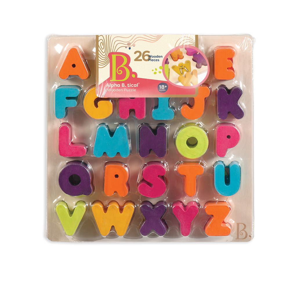 B. Alpha. B. Tical - Buchstabenpuzzle Aus Holz 26-teilig | B.Toys ...