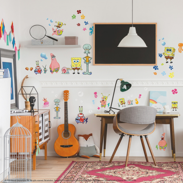 SPONGEBOB SQUAREPANTS PEEL &amp; STICK WALL DECALS