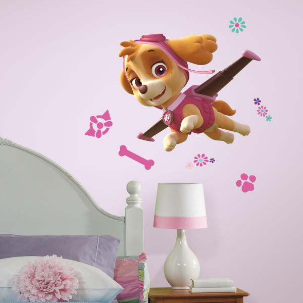PAW PATROL SKYE PEEL AND STICK GIANT WALL DECALS