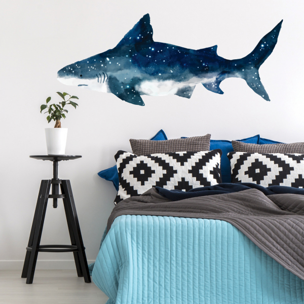 SHARK PEEL AND STICK GIANT WALL DECALS
