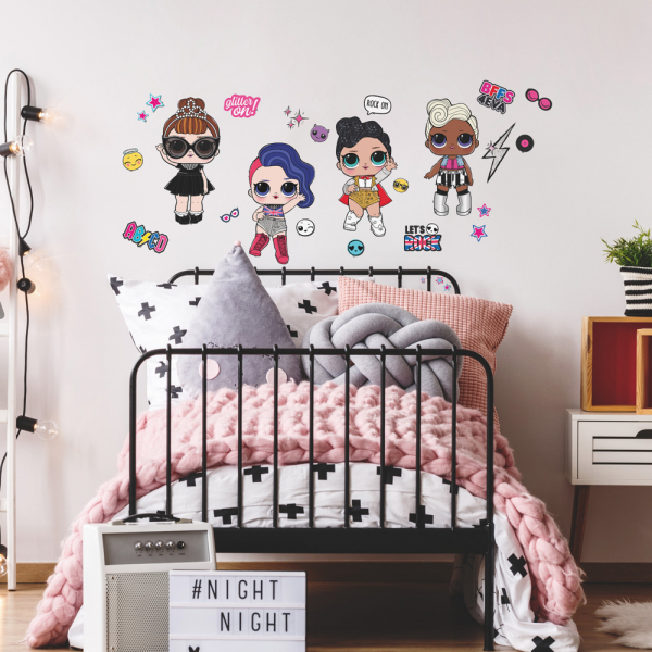 LOL SURPRISE ROCK STAR PEEL AND STICK WALL DECALS