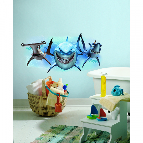 FINDING NEMO SHARKS PEEL AND STICK GIANT WALL DECALS