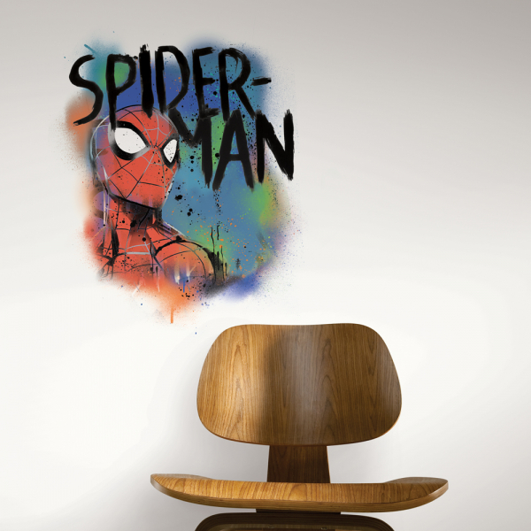 SPIDER-MAN CLASSIC GRAFFITI BURST PEEL AND STICK GIANT WALL DECALS