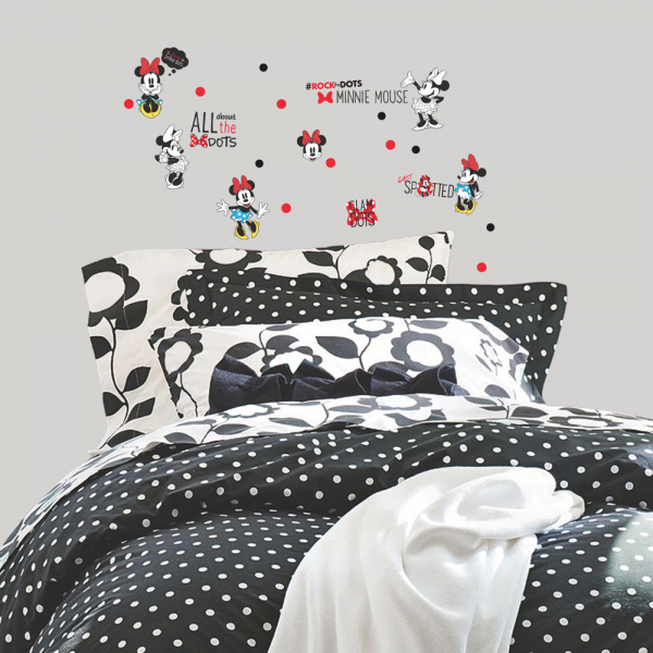 MINNIE ROCKS THE DOTS PEEL AND STICK WALL DECALS