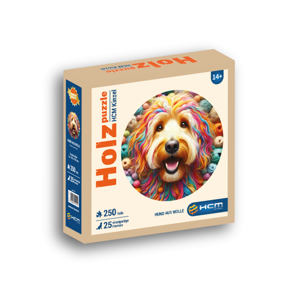 Holzpuzzle - Hund aus Wolle 250 Teile